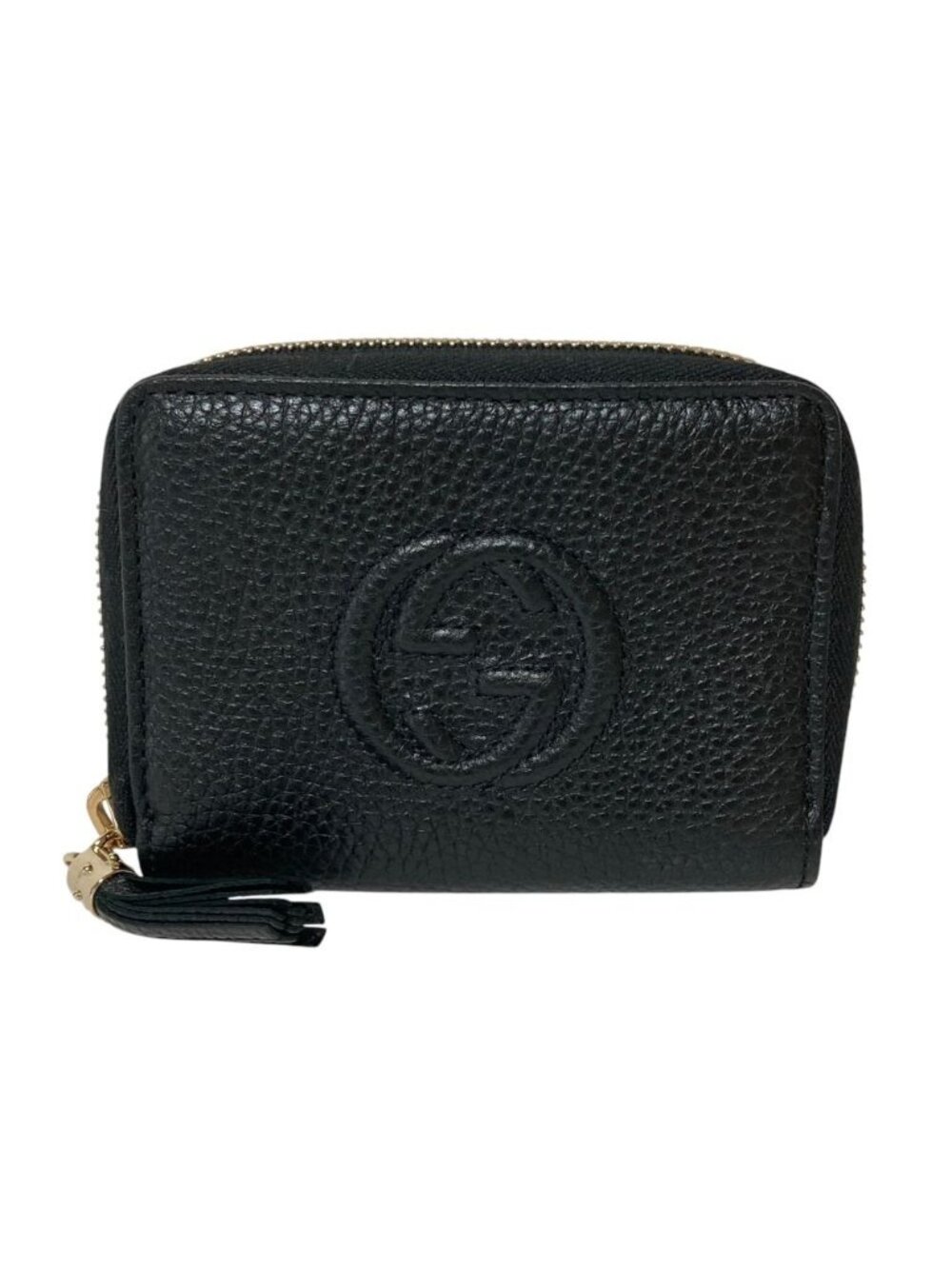 Gucci Soho Interlocking G Leather Coin Purse Black